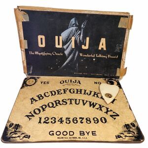 Vintage William Fuld Ouija Board Mystifying Oracle w Planchette & Box